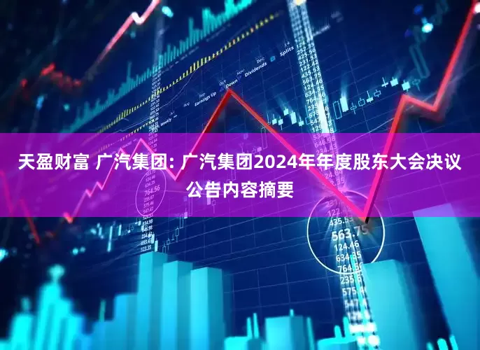 天盈财富 广汽集团: 广汽集团2024年年度股东大会决议公告内容摘要