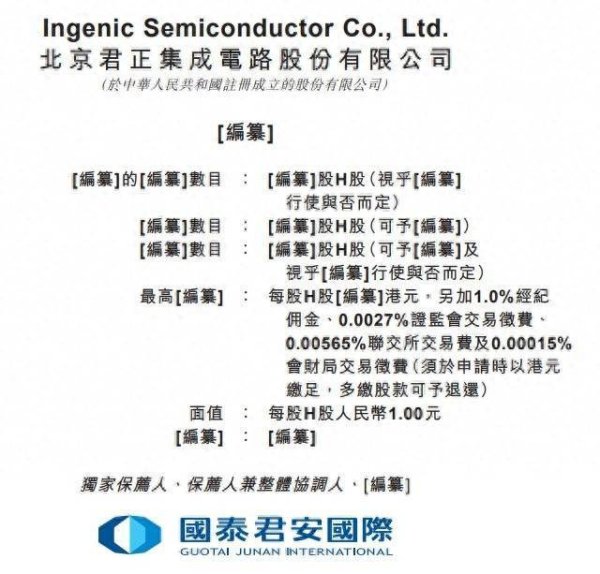 华盛配资 新股消息 | 北京君正(300223.SZ)递表港交所 为“计算+存储+模拟”芯片提供商